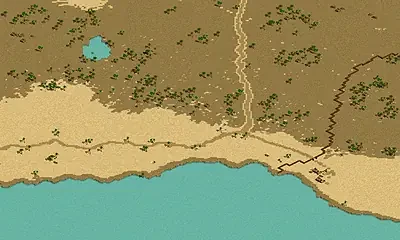 半島の海辺のミニマップ