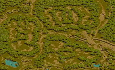 疑問の森 南東部のミニマップ