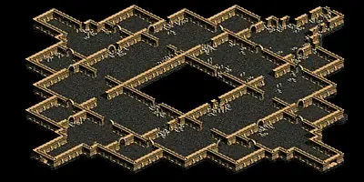 名も無い崩れた塔　Ｂ３のミニマップ