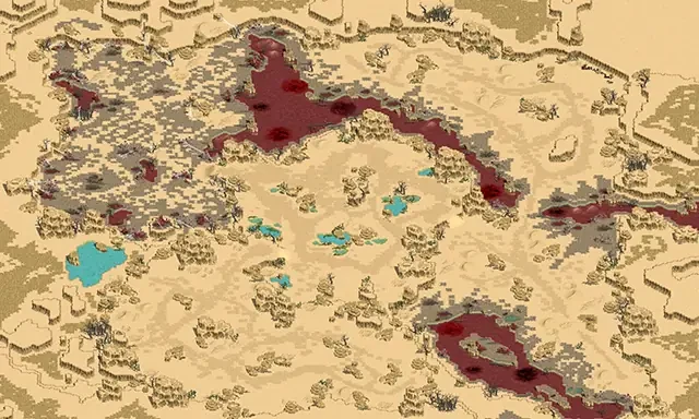 未確認探検地北部のミニマップ