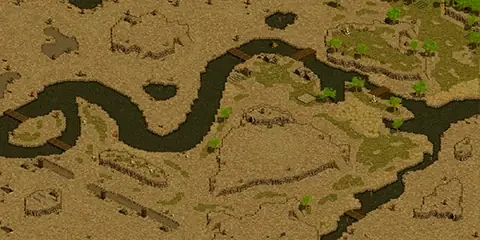 ミラーダンジョン 死の荒れ地1-1のミニマップ