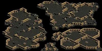 ミラーダンジョン小さい傭兵の墓 B1 1-2のミニマップ