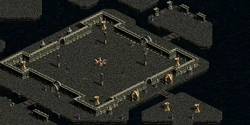 骸骨王の地下ダンジョンのミニマップ