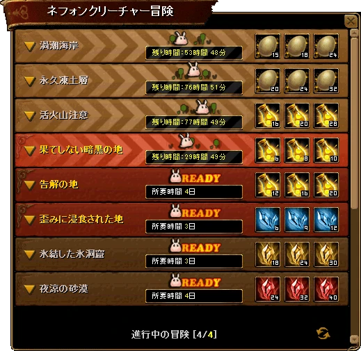 冒険リスト