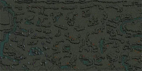 ブラックファイヤー洞窟のミニマップ