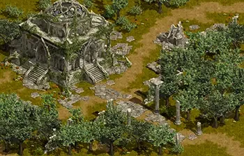 ダークエルフの王宮寺院のミニマップ